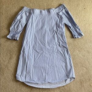 Striped Off-Shoulder Dress